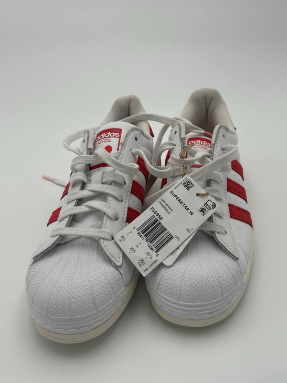 adidas Superstar Valentine’s Day 2024 Women’s US 8.5 White Red IG5958